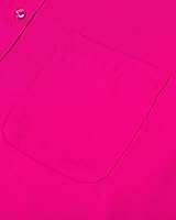 Vista 110 de Alimens & Gentle - Camisas de vestir con bolsillo y manga corta, de color liso y sin arrugas, estilo casual con botones, para hombres