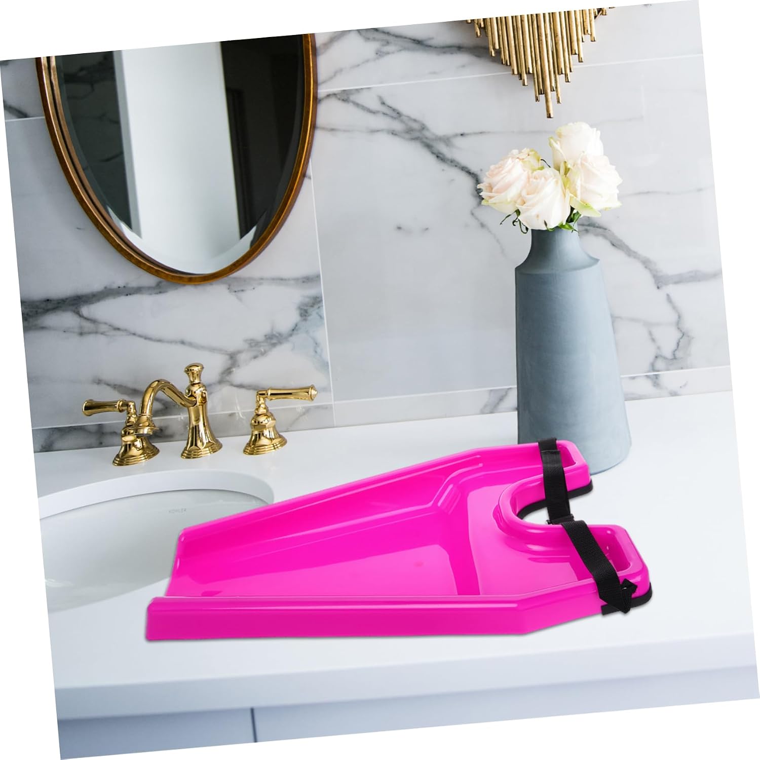 Didiseaon Portable Hair Washing Board Salon Shampoo Basin Tray Quick Hair Washing Clothes Ergonomic Design Plastic Hairdressing Aid
