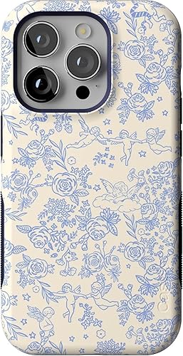 Miniatura 101 de Casely Funda para iPhone 14 Pro | Campo de flores | Floral pastel | Compatible con MagSafe | Diseño protector audaz