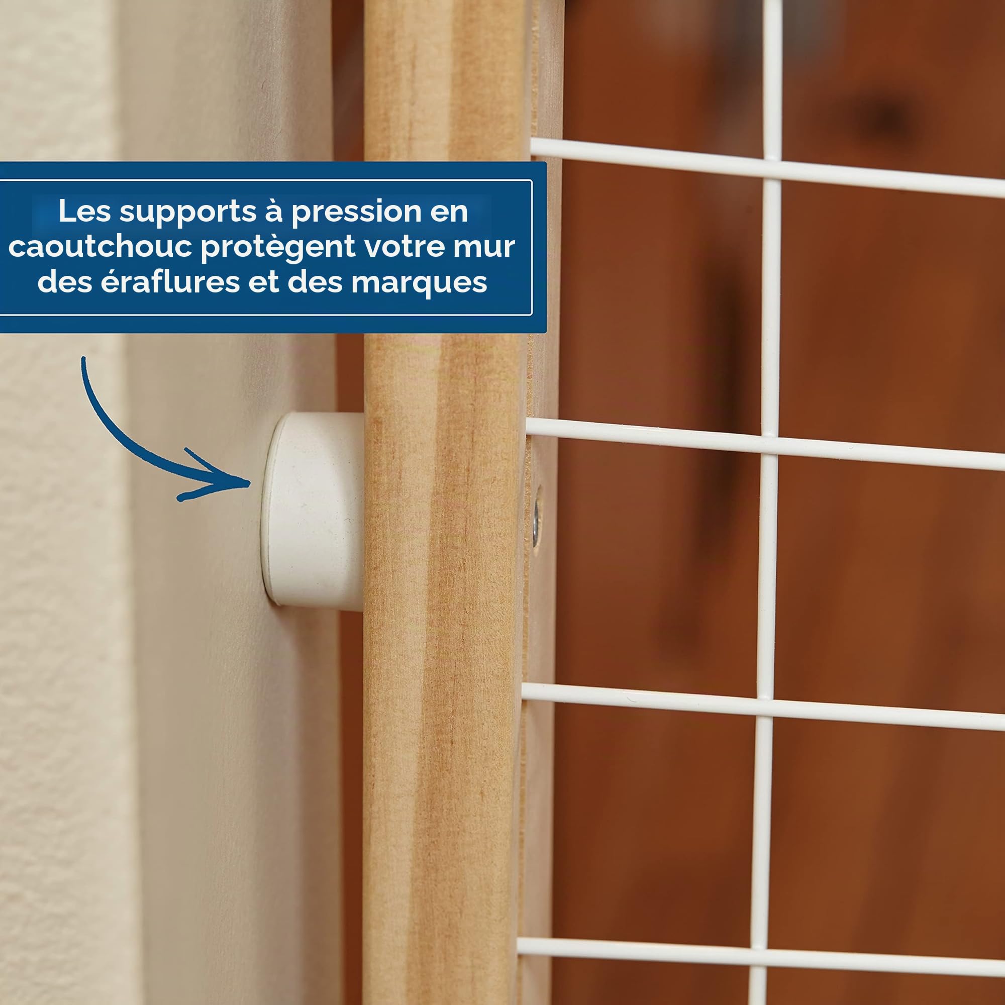 Midwest Homes for Pets 2932WWM-2 Barrière de sécurité en grillage, 81,28 cm de haut et 73,66-127 cm de large, bois