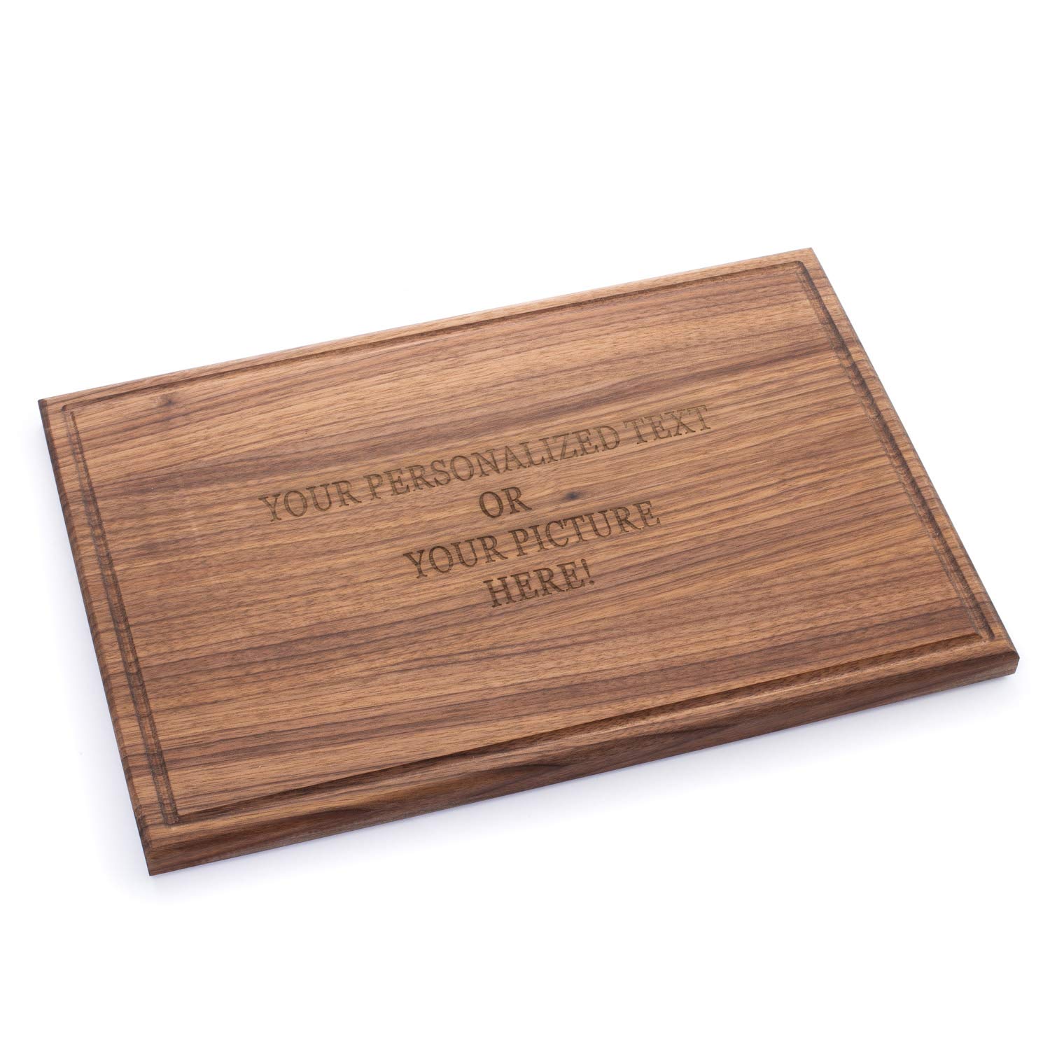 Tuuli Kitchen Tabla de cortar con grabado personalizado grande madera de nogal 44 x 30