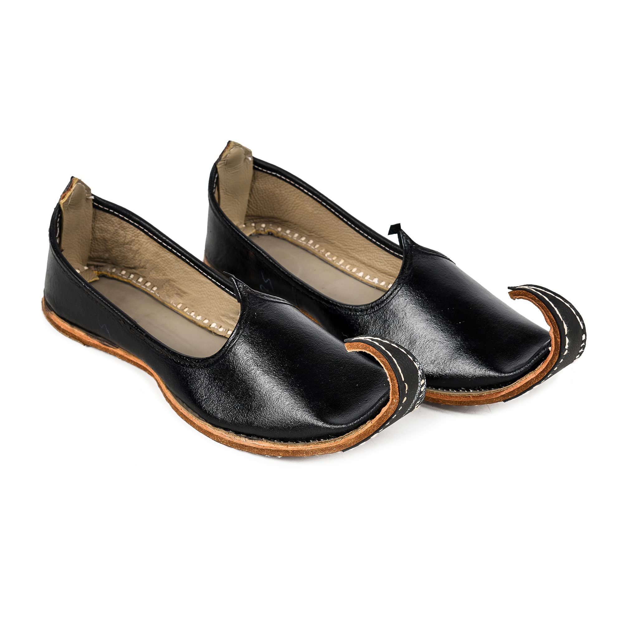 JAIPRILACFabolous Men Flat Mules Ring Closed Pointed Toe Mule Backless Slides Mules Slip On Loafer Shoes(TBL2021027-4) Black