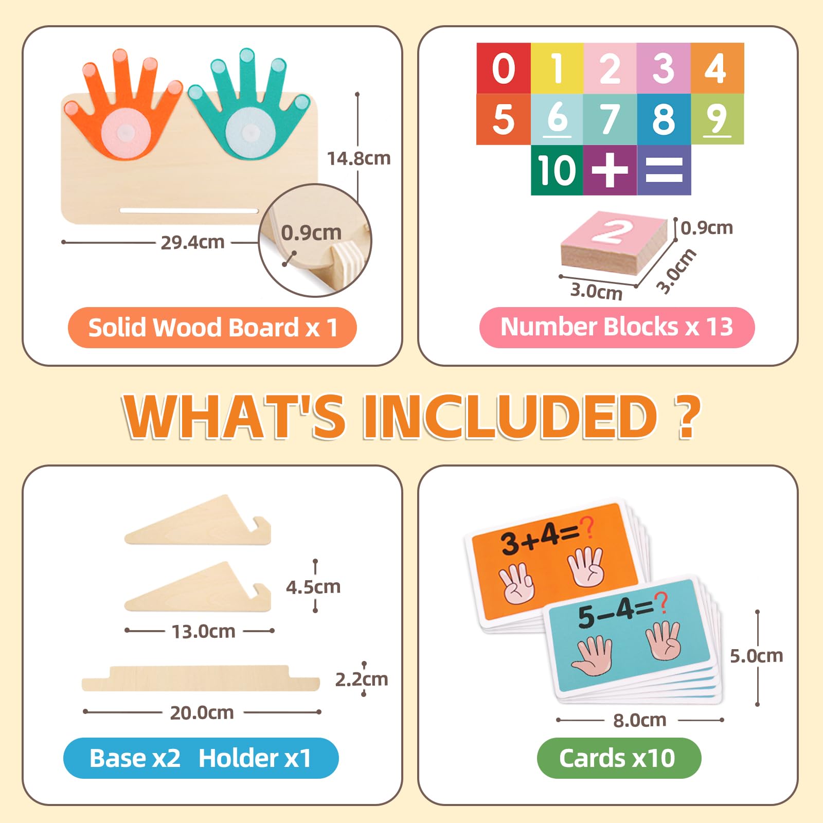 Jouets Montessori Mathématiques Jouet de Comptage en Bois pour Enfants 3 Ans Jouet Chiffre d'apprentissage Éducatif Préscolaires Apprendre à Compter pour Garçon Fille Cadeau pour Enfant de 3 4 5 Ans