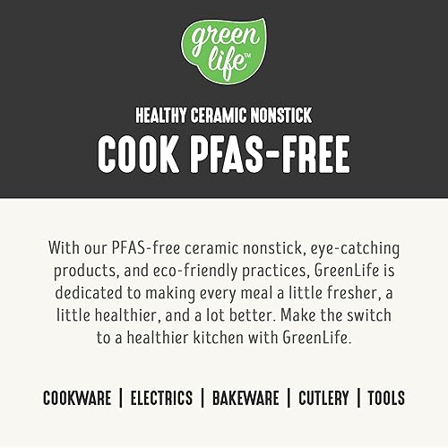 Miniatura 11 de GreenLife Olla arrocera con olla antiadherente extraíble sin PFAS, 3 tazas sin cocinar6 tazas cocidas, diseño de un interruptor, función de