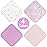 Viviland Baby Washcloths, Super Soft Baby Bath Towels for Newborn 24 Pack, Absorbent Face & Body Wash Cloth for Baby Girl, Purple-Rabbit Pattern, 9 x 9 inch
