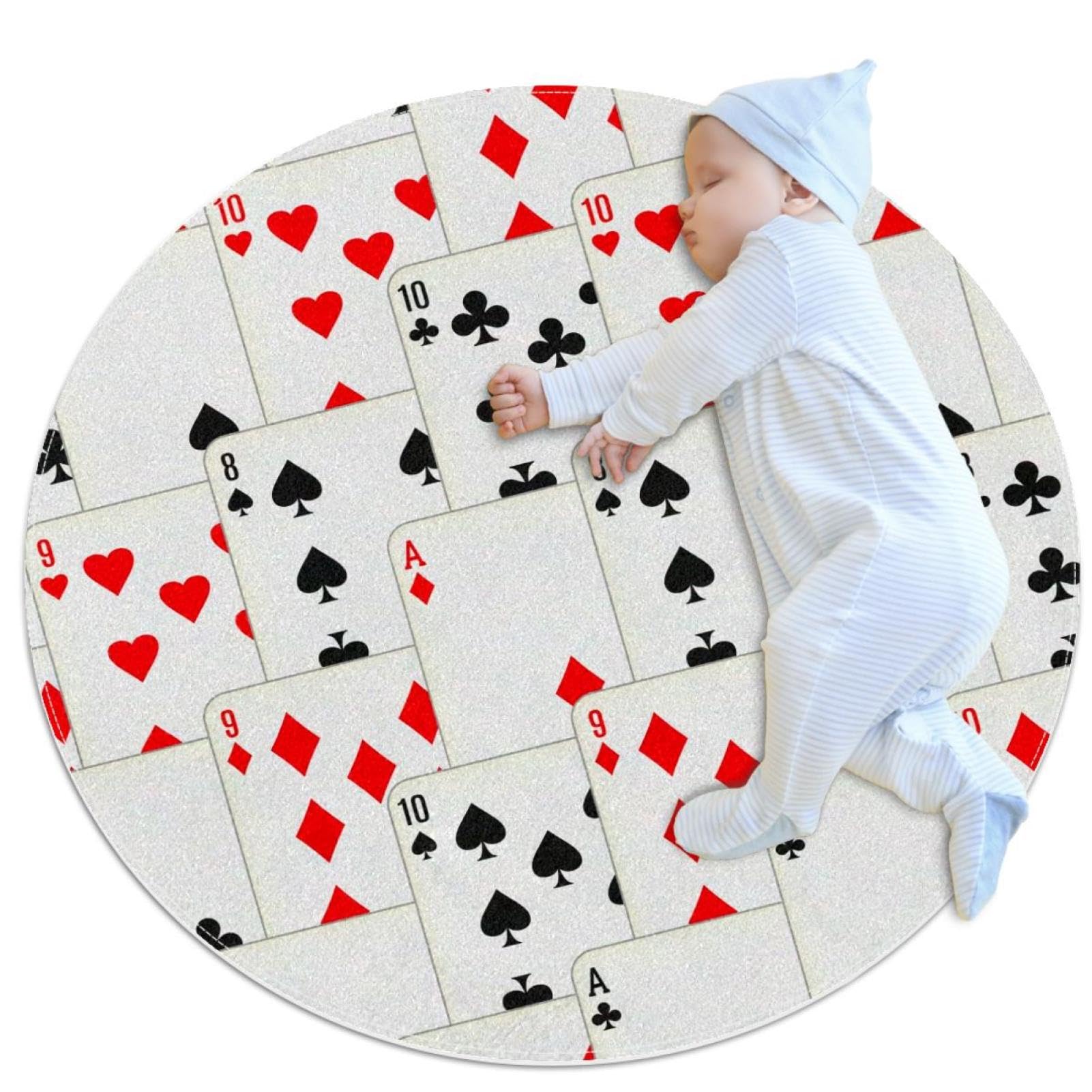 Tapis antidérapant de salle de bain rond 1m sécurité maximale et douceur motif camomille pour salon