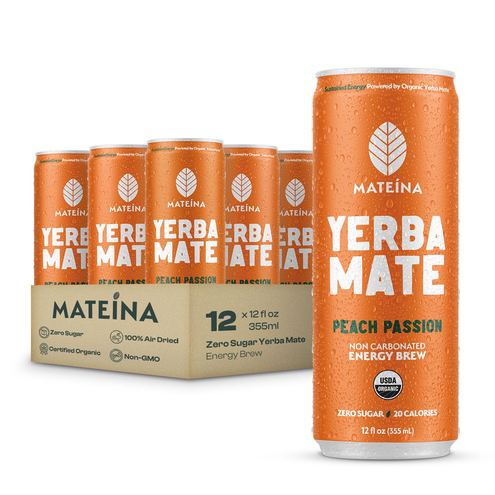 Amazon.com : Mateina Yerba Mate Zero Sugar Energy Drink – 120mg