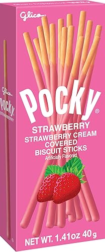 Glico Pocky Strawberry Snack, 1.41 Ounces (Pack Of 20)