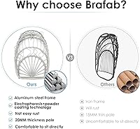 Vista 6 de Brafab Silla de huevo rosa con soporte para interior y exterior, silla colgante de mimbre para patio con soporte, silla de hamaca de huevo con cojín