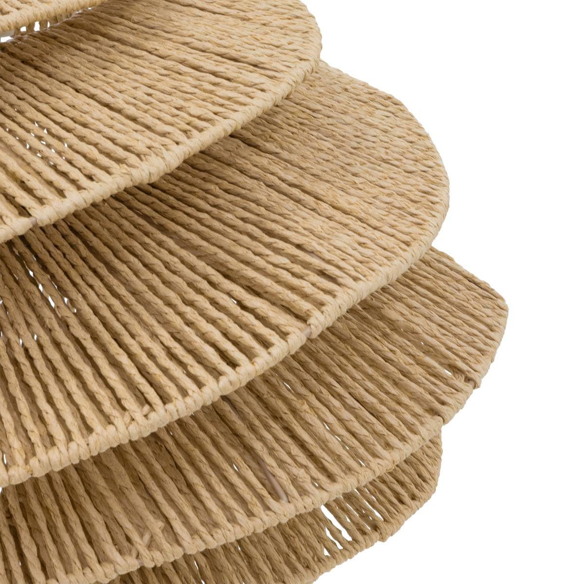 Atmosphera - Suspension Ozan Beige en Papier Tressé, Ø 54,5 cm, Hauteur Réglable - Lampe de Plafond pour Salon, Chambre, Style Bohème