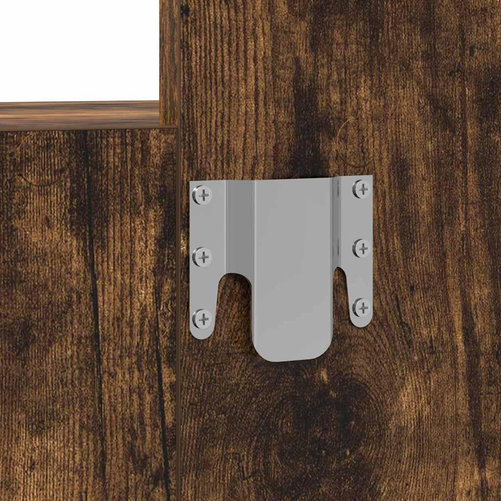 vidaXL Schminktisch Braun 60 x 40 x 70 cm Holzwerkstoff | Super für kleine Räume, Die eingebauten Lichter machen die Pflege einfacher, Mit einer großen Schublade für dein Make-up