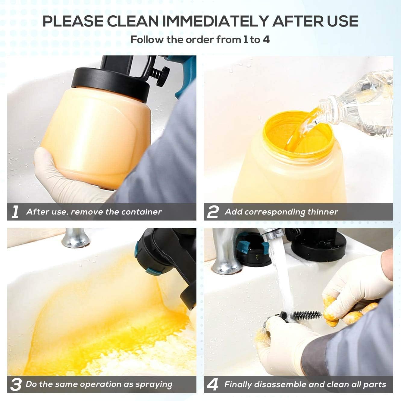 Buy Fujiwara Electric Paint Spray Gun 700w High Power Hvlp Spray Gun With 4 Size Nozzles 1000ml Container And 3 Spray Patterns Easy To Clean For Furniture Fence Cabinets Decoration Online In Indonesia Buy Fujiwara Electric Paint Spray Gun 700w High Power Hvlp Spray Gun With 4 Size Nozzles 1000ml Container And 3 Spray Patterns Easy To Clean For Furniture Fence Cabinets Decoration Online In Indonesia