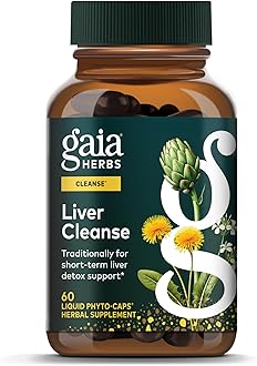 Gaia Herbs Liver Cleanse - Liver Health Support Herbal Supplement with Milk Thistle, Burdock, Turmeric Curcumin, Dandelion, and More - 60 Vegan Liquid Phyto-Caps (30 Servings)