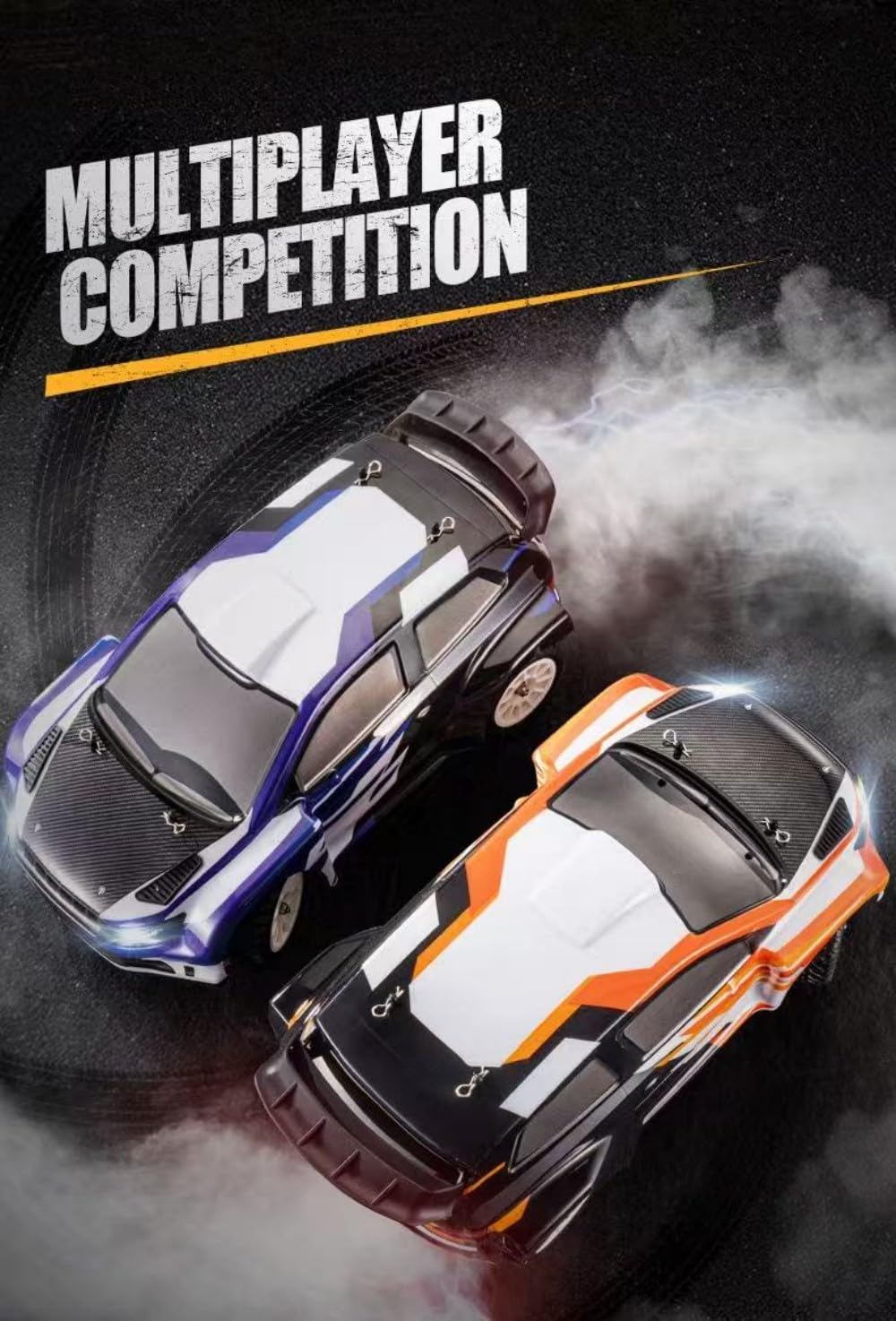 Mini RC Drift Rally Car z żyroskopem, 1:12 pełnowymiarowy 32 km/h samochód wyścigowy z metalowymi wałami napędowymi i światłami LED, pojazd zdalnie sterowany 4WD, dla dorosłych (wersja RTR)