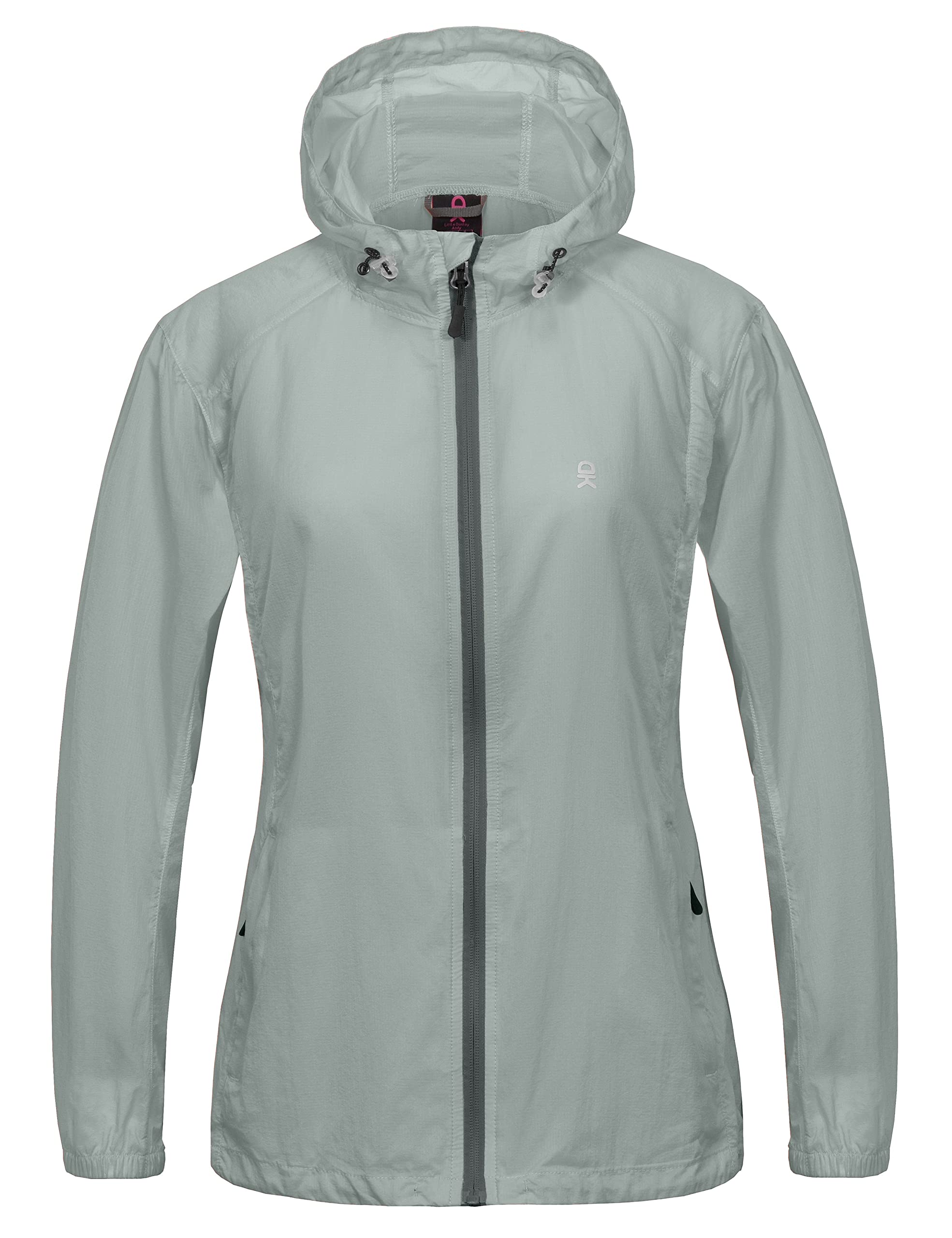 Little Donkey AndyWomen's Full Zip Sun Protection Hoodie Jacket Long Sleeve Shirt Running Hiking Golf Water Repellent UPF50