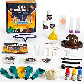 60+ Science Experiment Kit for Children from 5+, STEM Learning & Educational Toy, First Science Kit for Boys Girls Birthday Gifts