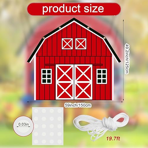 Miniatura 3 de Preboun Cartel de decoración de Halloween para tronco o golosinas de granja para automóviles, puerta de granero roja, arco de coche, decoración de