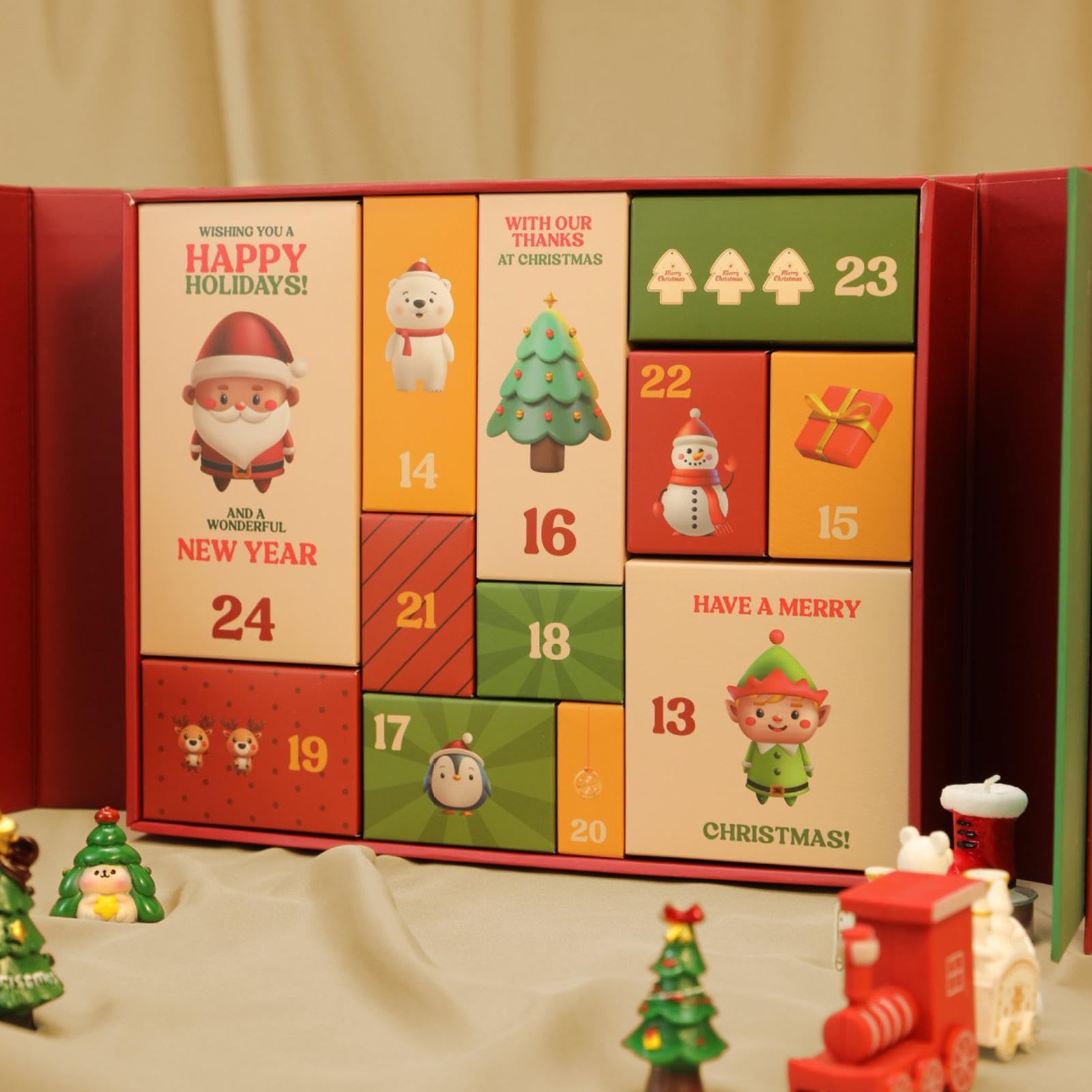 Scatola Avvento Natalizio Forniture Calendario 'Avvento Ricaricabile 24