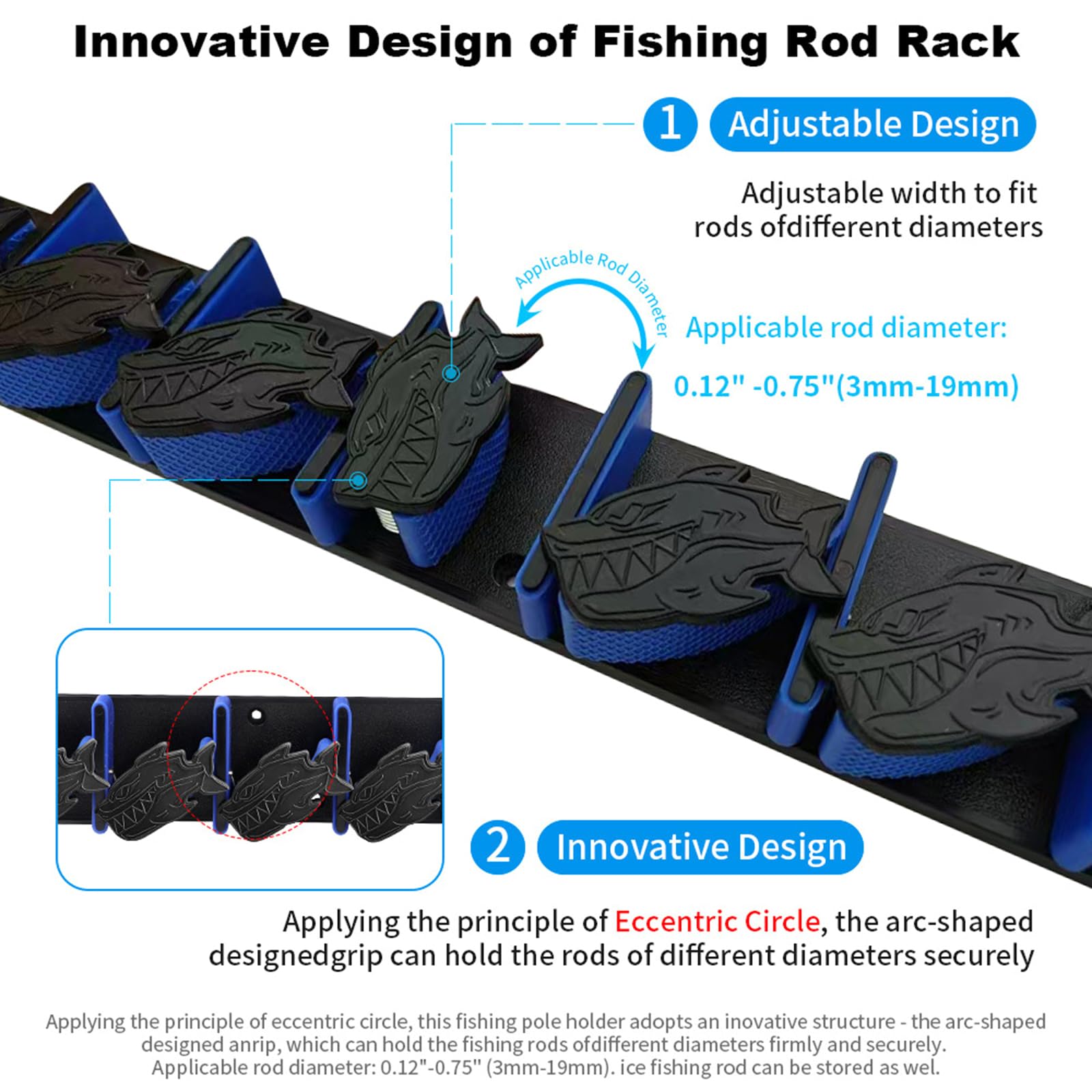 Supporto per canna da pesca a parete per 9 canne da pesca, supporto verticale per garage, cabina e cantina, accessorio da pesca