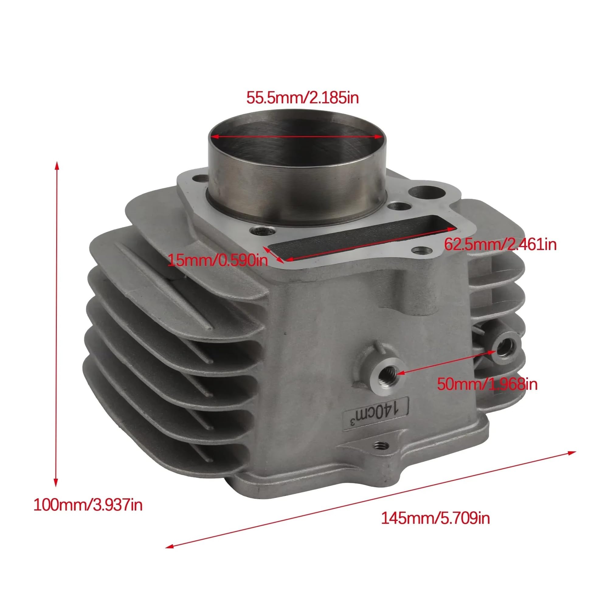 Kit De Cilindro Para YinXiang Para YX 140 140cc Motor Horizontal Pit Bike Piezas De ATV Cilindro Motocicleta 56mm Diámetro Cuerpo Pistón Anillo Kit Junta Pistón(101)