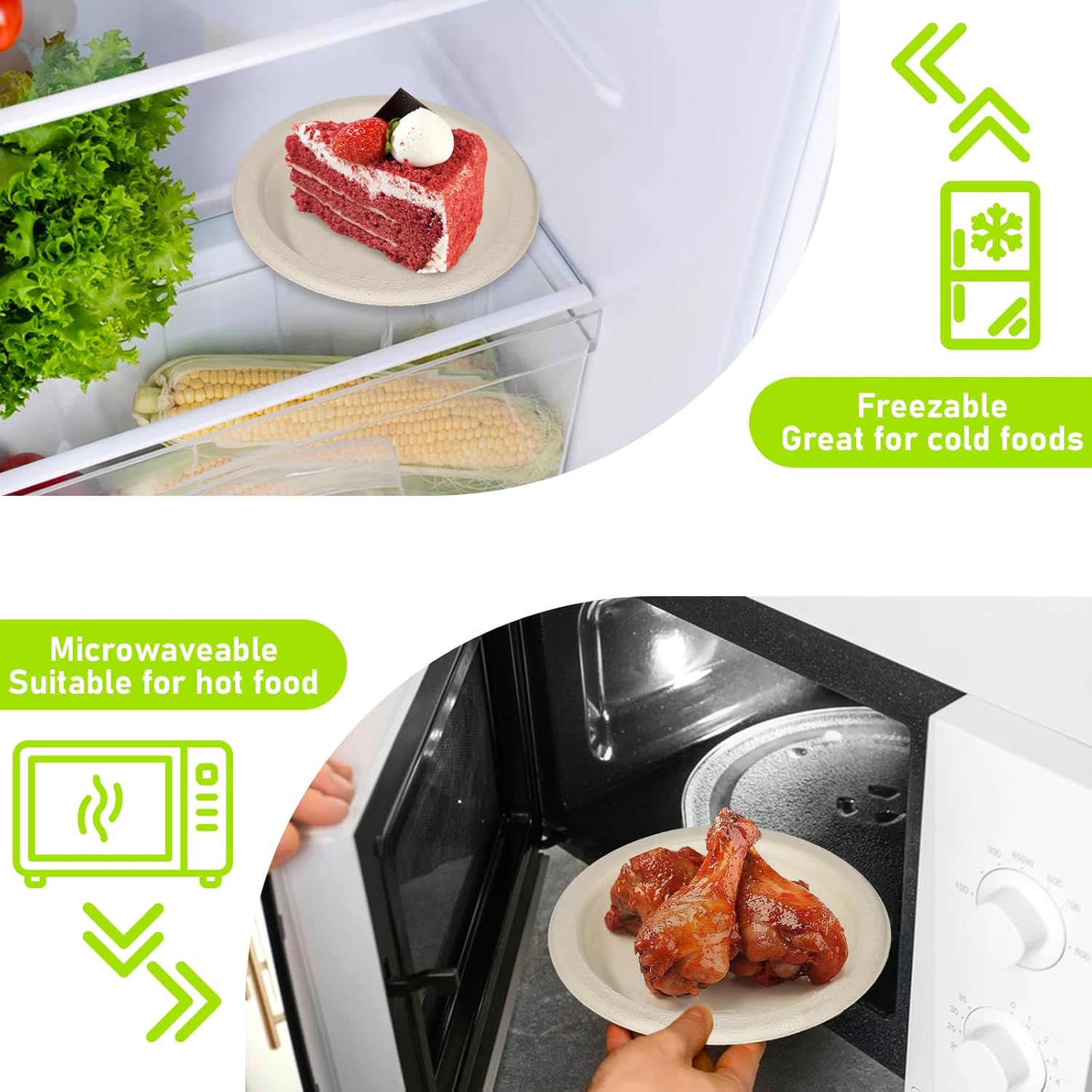 Small Paper Plates, 100 Pack Paper Plates 6 inch, 100% Compostable Plates Eco Friendly Disposable Plates, Small Dessert Plates, Brown - Image 5