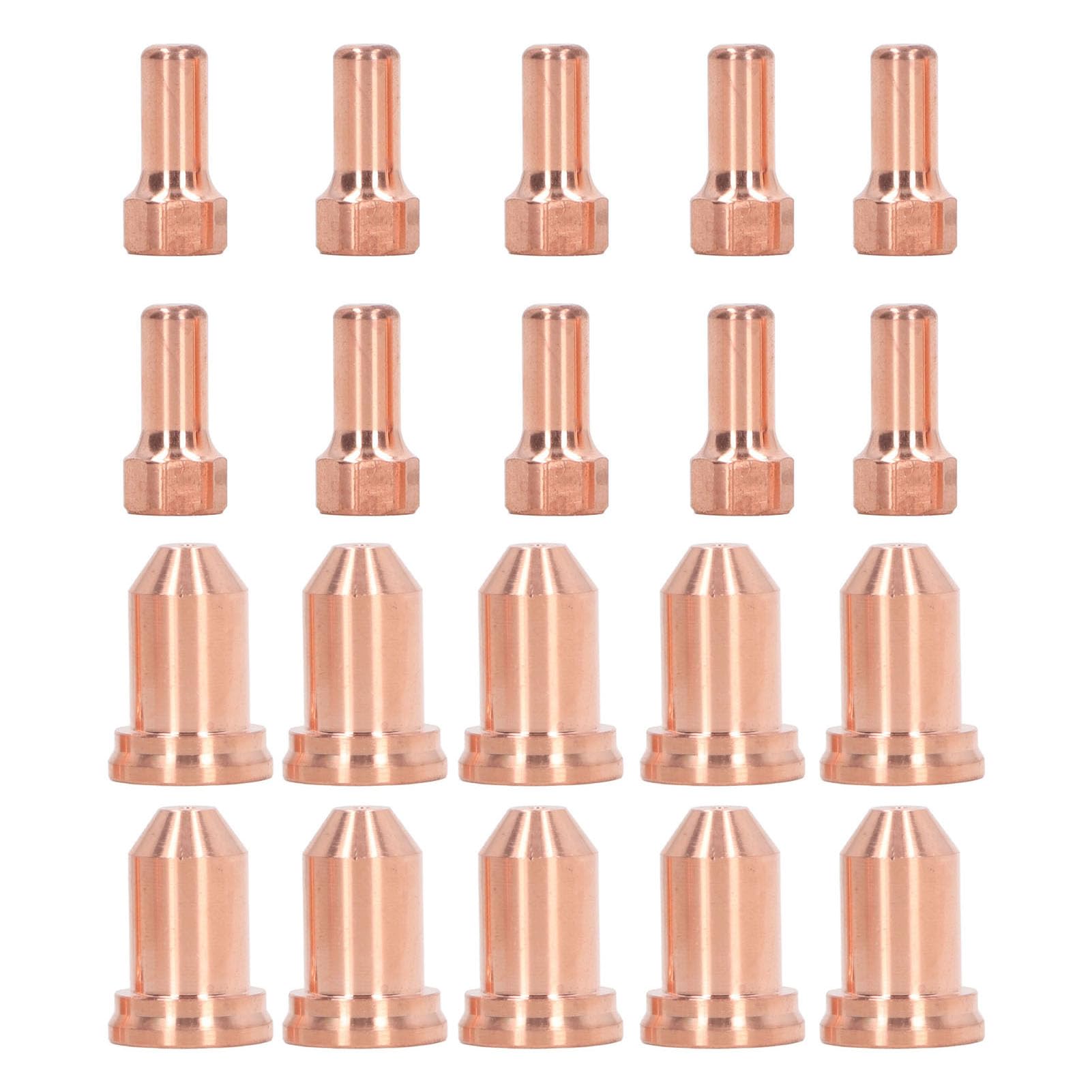 Torch Nozzle Electrode Kit, 20-Piece Brass Consumable Set for PTM 80