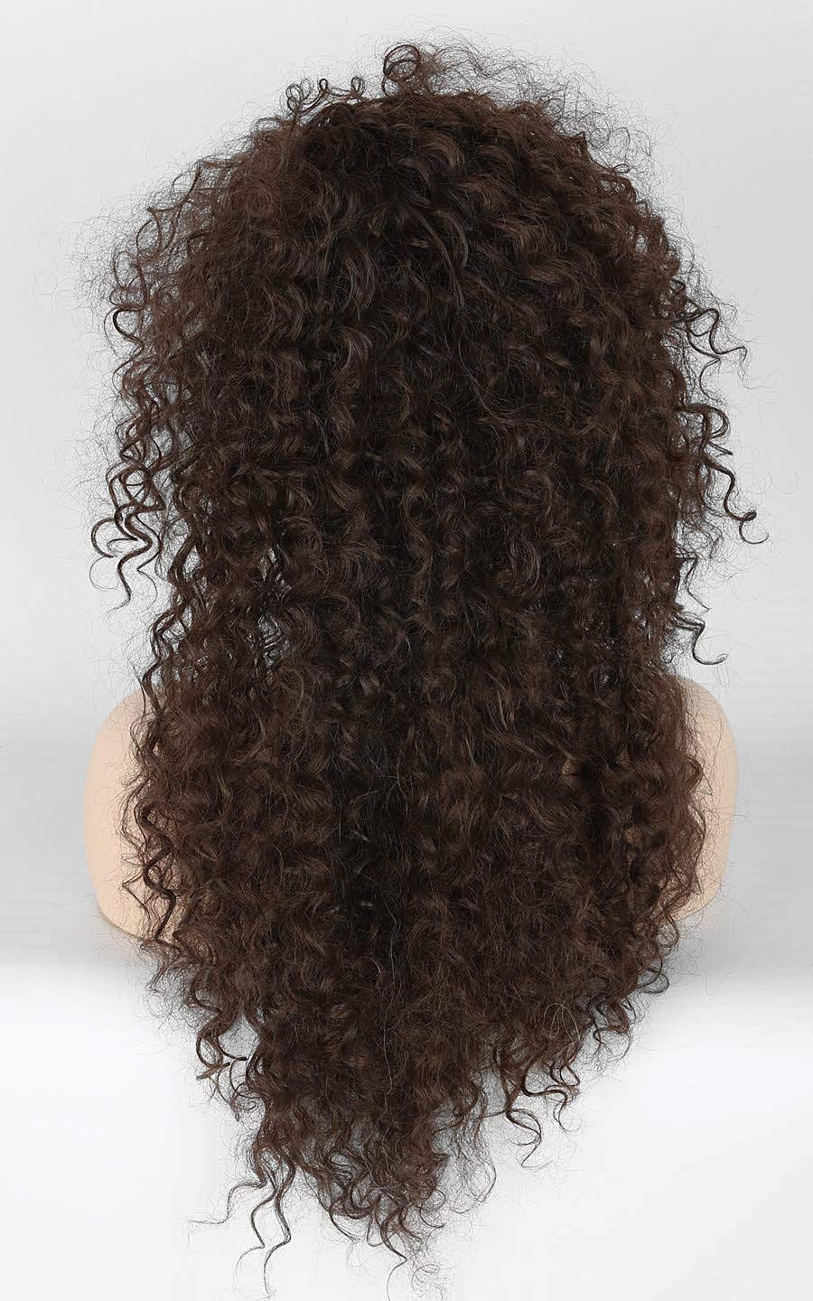 Topcosplay Womens Wig Brown Long Curly Fluffy Afro Cosplay Halloween Costume Wigs - Image 5