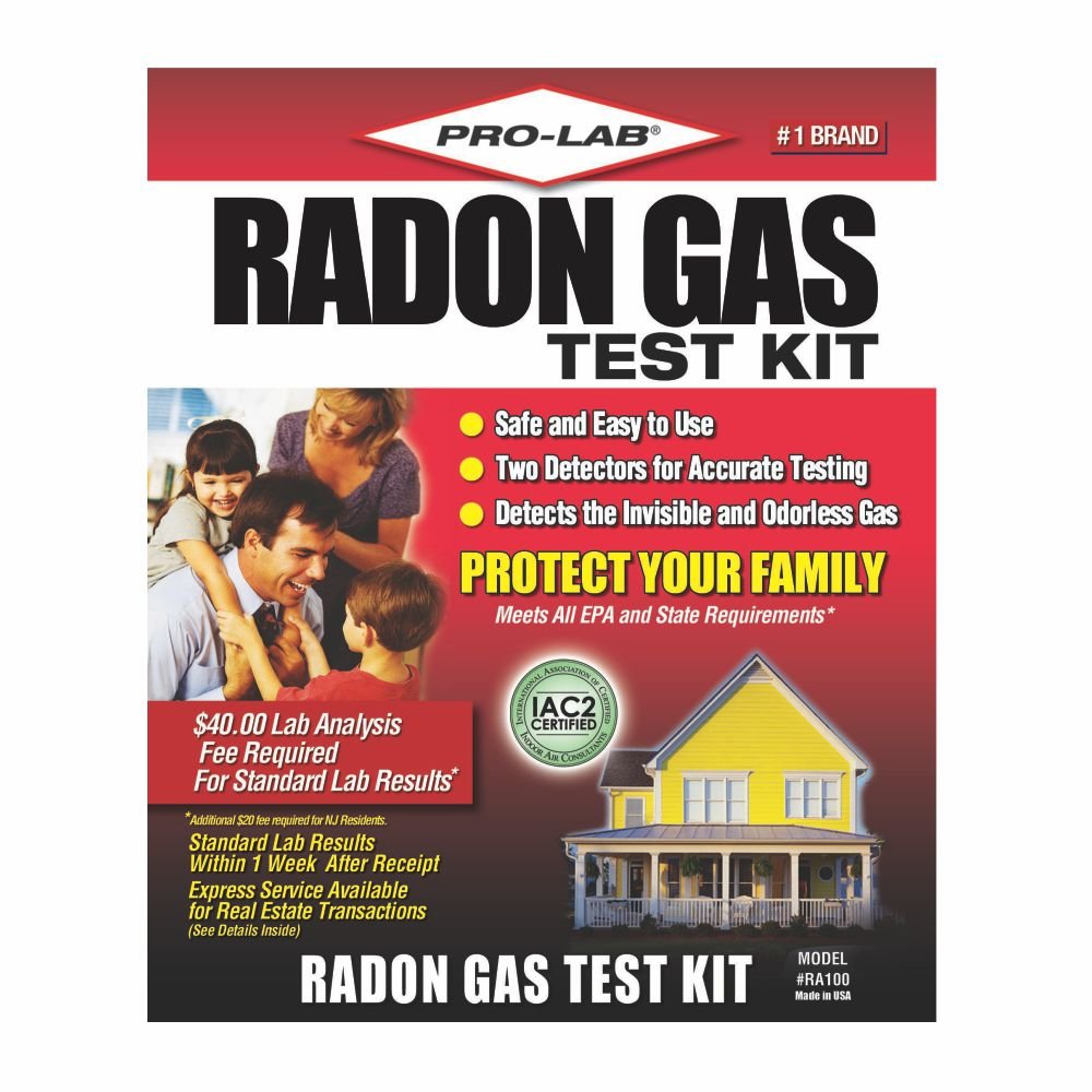 Professional Lab RA100 Radon Gas Test Kit 12 Pack