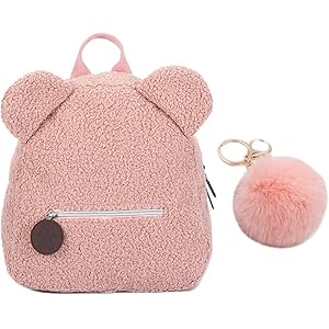 Borse Zaino Pelliccia Borsetta Bambina Orecchie Da Orso Zaino Da