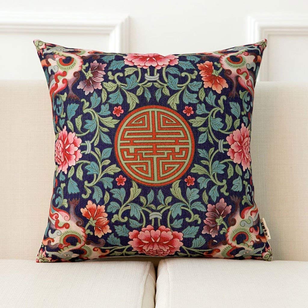 Coussin de taille Snug en coton lin lotus pour un salon zen