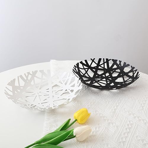 Miniatura 6 de IBWell Cesta de frutas, tazón de acero para frutas o verduras para el hogar, encimeras, cocina, decoración del hogar, aspecto de alta gama