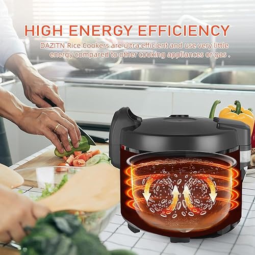 Miniatura 4 de Arrocera comercial y calentador de 8.17 cuartos de galón (40 tazas de arroz cocido)  Olla arrocera grande  40 minutos de cocción rápida para