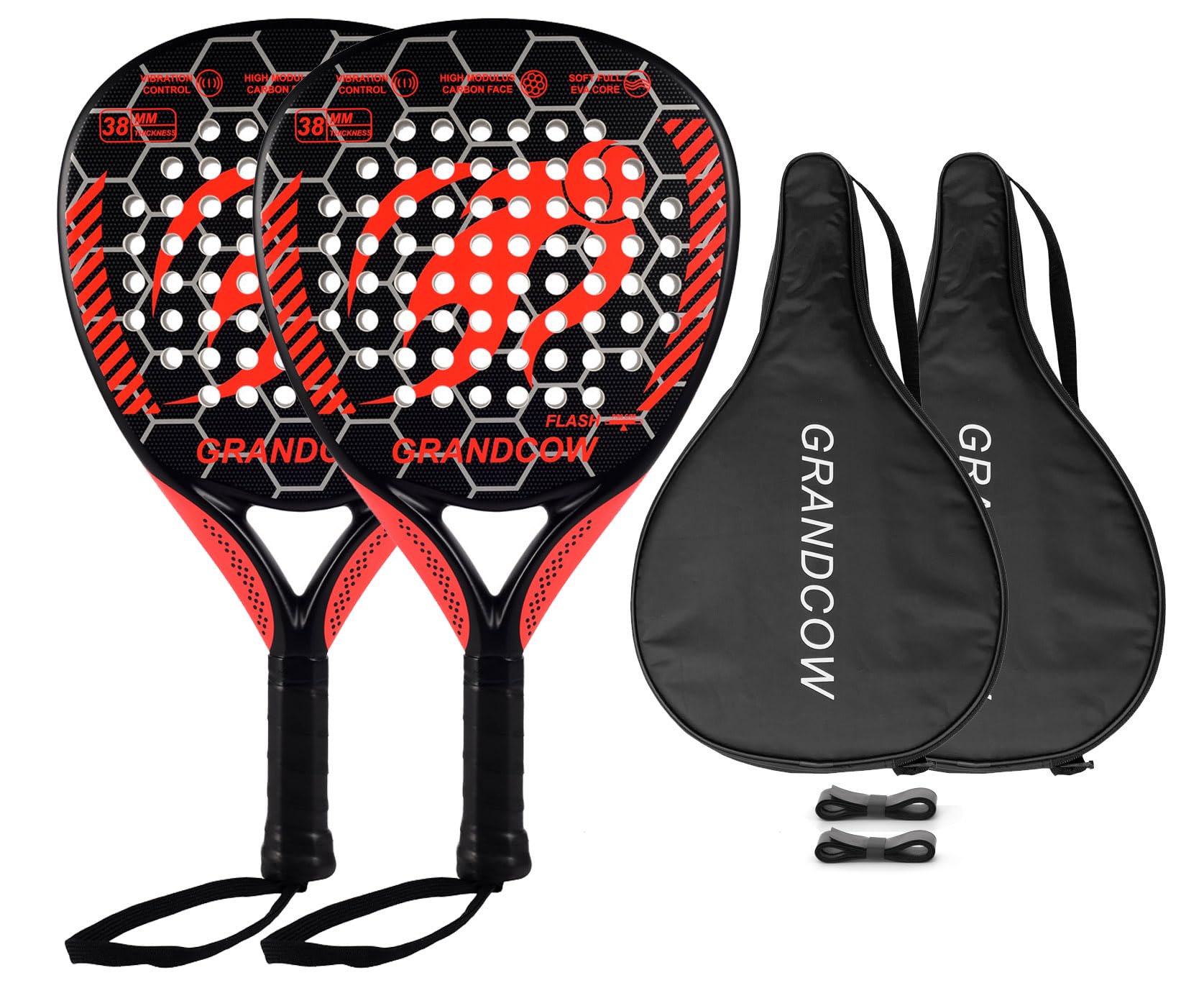 Amazon | GRANDCOW パデル ラケット カーボンファイバー表面 EVA