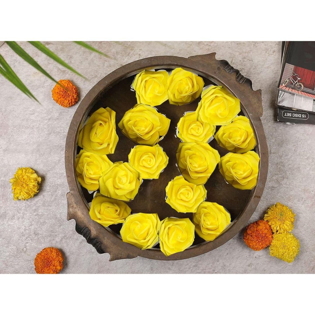 Big Rose Foam Flowers - 12 Pack for Decorations -9 Big Rose Foam Flowers - 12 Pack for Decorations -9