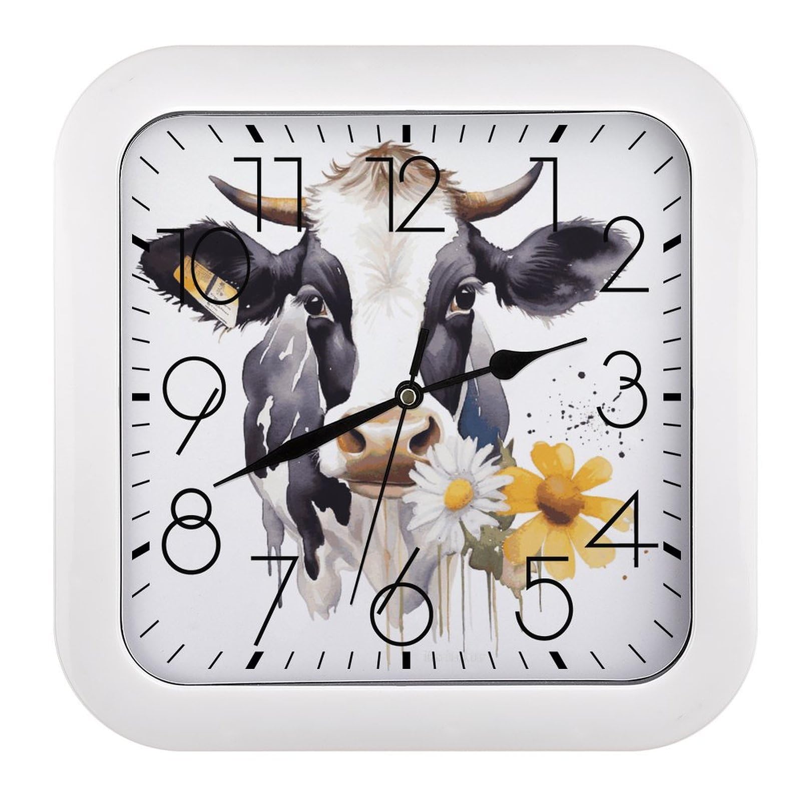 Horloge murale sans tic-tac pour concentration bureau et sommeil sans bruit 25cm