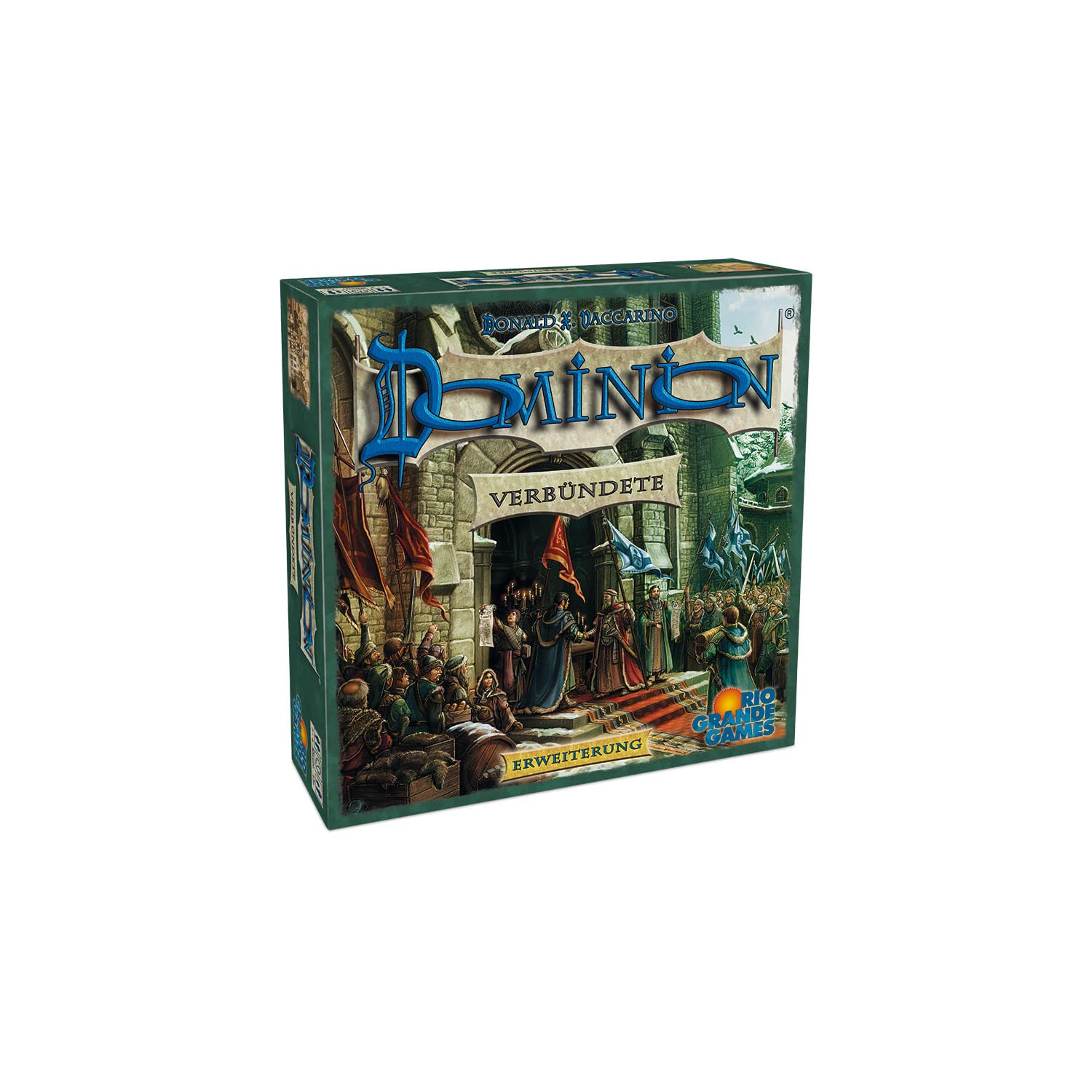 Rio Grande Games Dominion Allies, White - Board Game Expansion - 400 Cards, Trays, Metal Markers - For 2 to 4 Players Aged 13 and Over