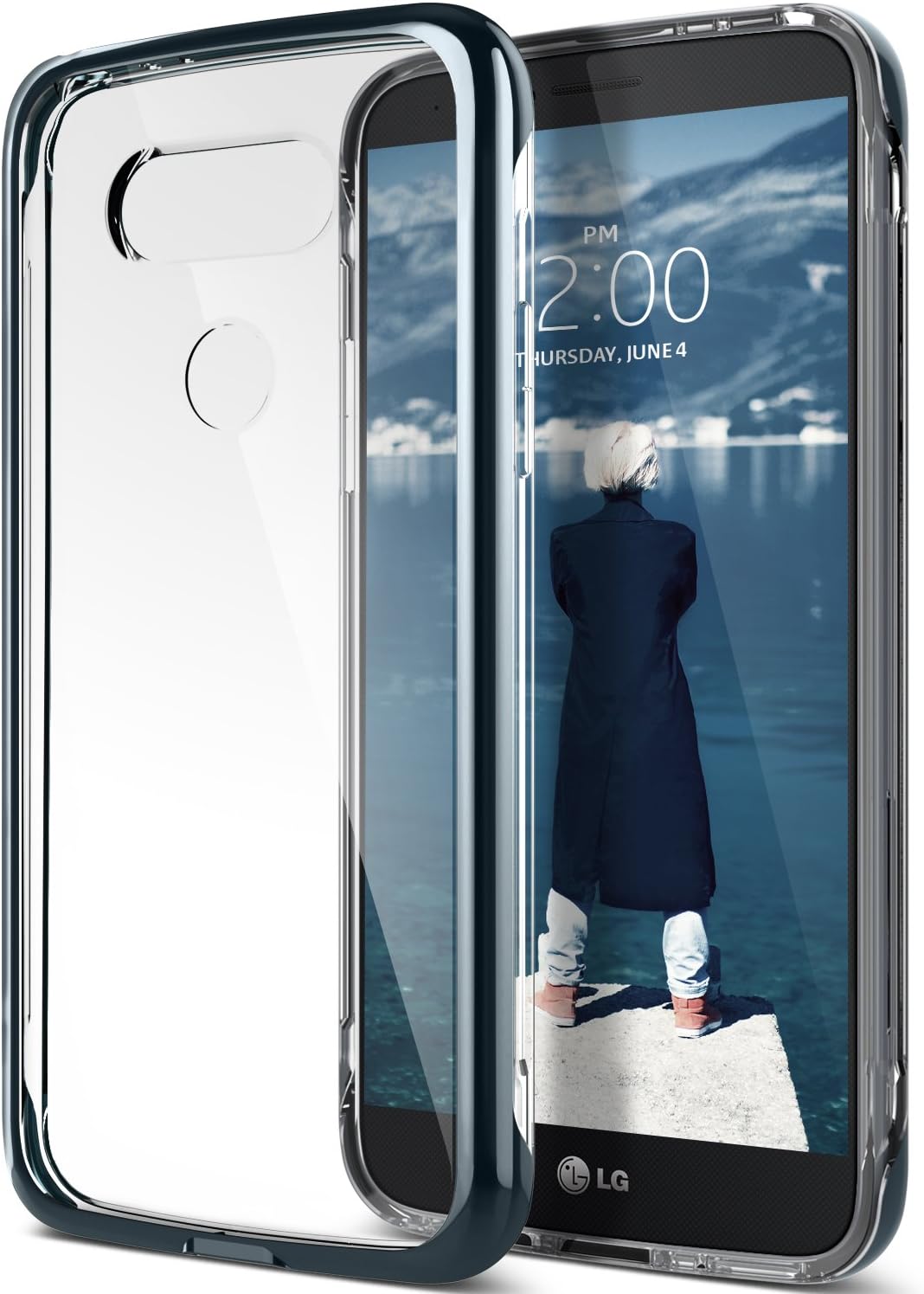 Caseology Skyfall for LG G5 Case (2016) - Clear Back & Slim Fit - Navy Blue