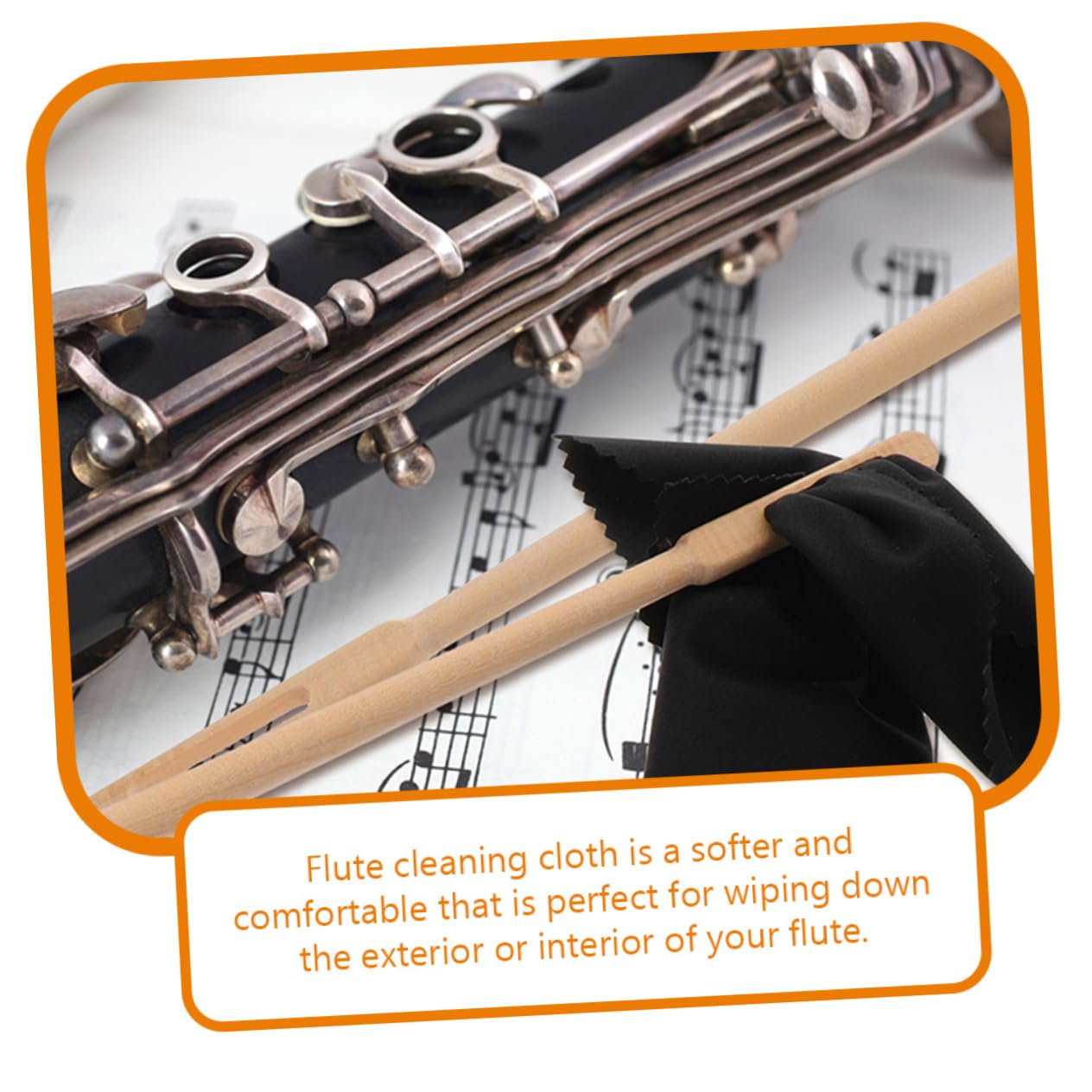 TOYANDONA 4sets Pulizia Per Flauto Kit Professionale Con Bacchetta e Panno Assorbente Strumenti Per La Manutenzione Della Musica Facile Da Trasportare e Utilizzare Per Musicisti e
