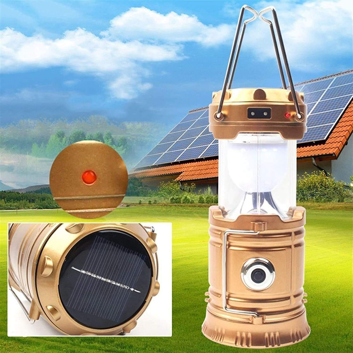 KANBUN Linternas LED para Acampar ADITAM, Luces para Acampar alimentadas por batería o con Carga USB, Linterna para Exteriores, Adecuada para Acampar, IR de excursión Quality Goods