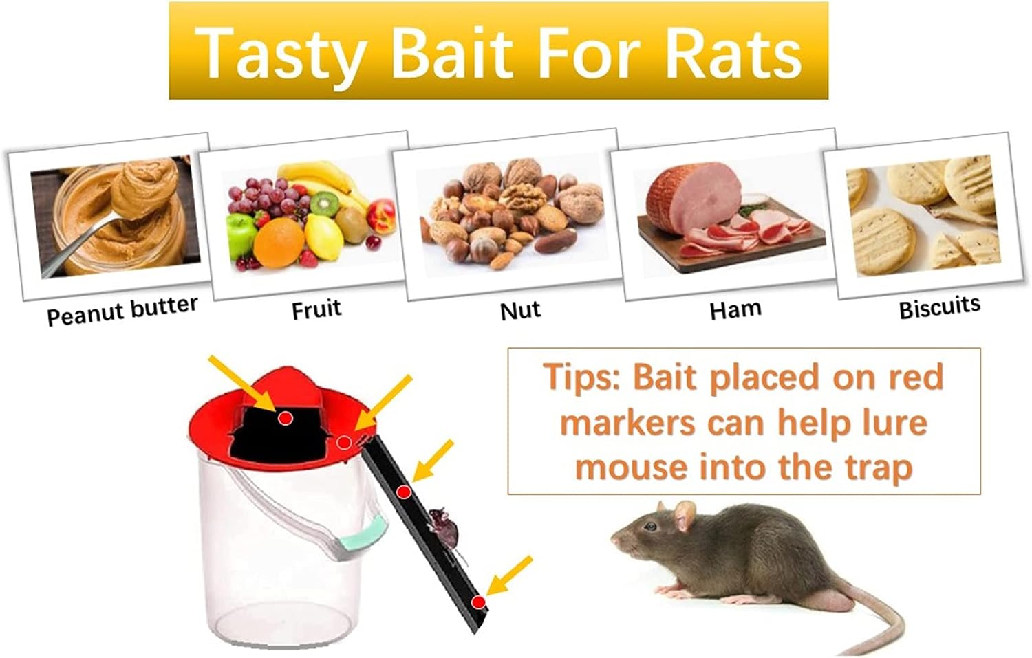 【Classic modle】(2 pcs Red) Carlio Bucket Mouse Trap Flip and Slide Bucket Lid Rat Trap Auto Design Balance Indoor Outdoor Mice Trap Outdoor (2PCs Red)