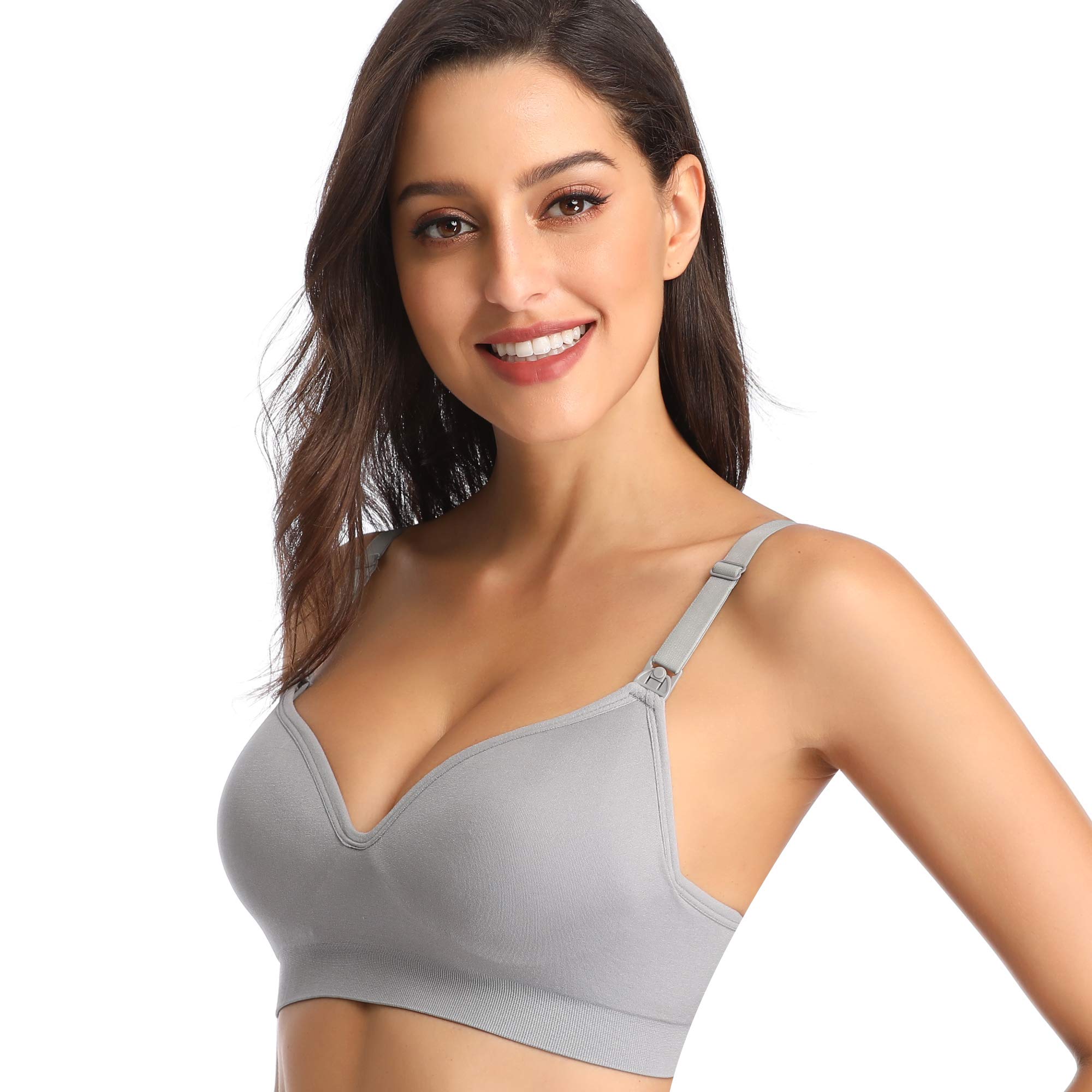 Brasier de Maternidad para Dormir para Mujer, con realce hacia Arriba, sin Varillas, 3 Ro, Paquete de 4