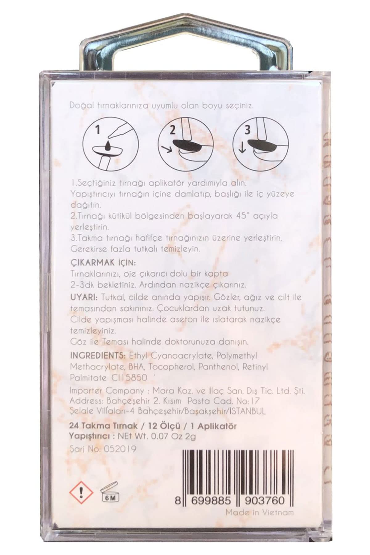 Mara Kozmetik Nail Kit Star Of The Night Takma Tırnak 1 Paket (1 x 250 g)