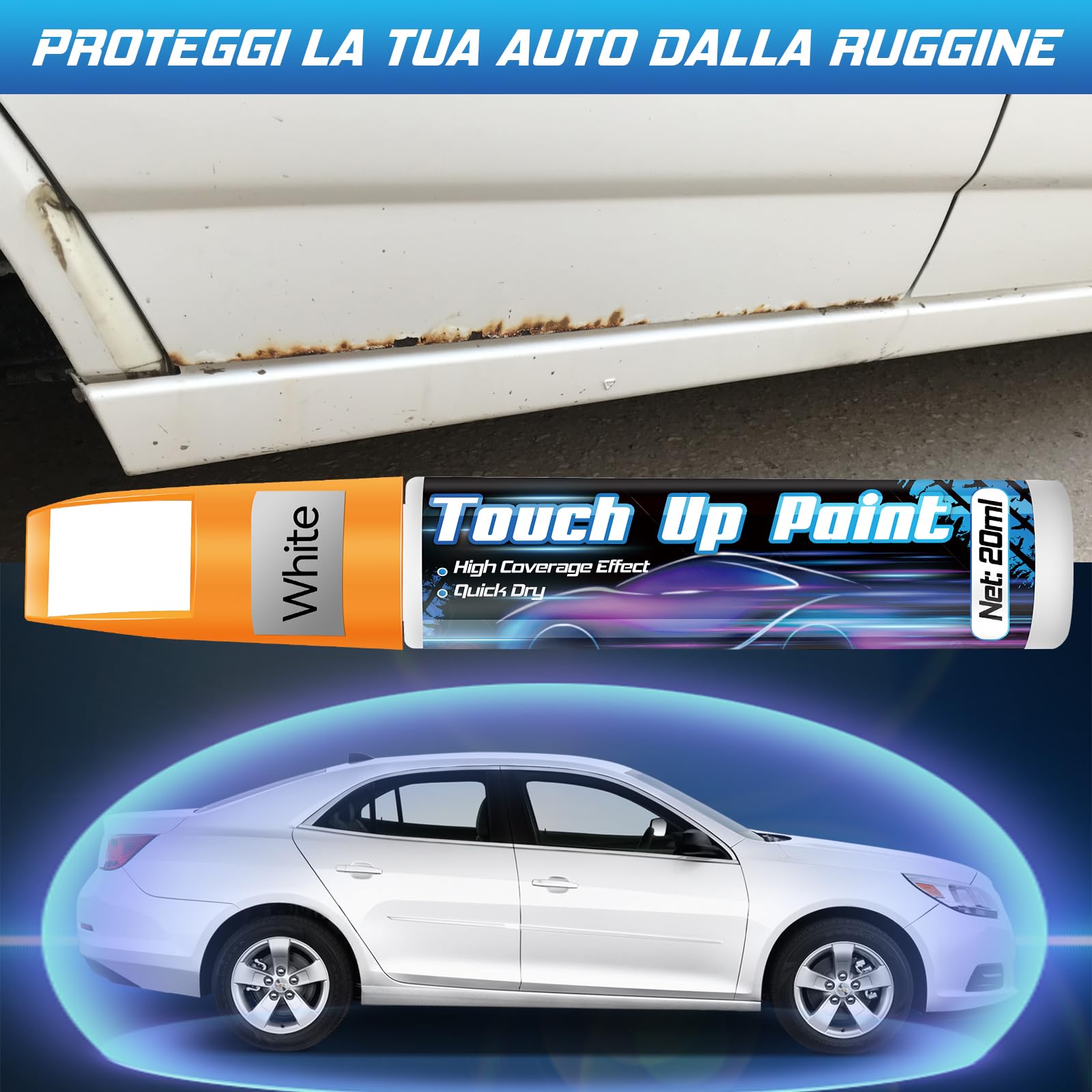 prowithlin Penna Ritocco Carrozzeria Confezione da 2 Pezzi - Pennarello per Ritocco Vernice Auto