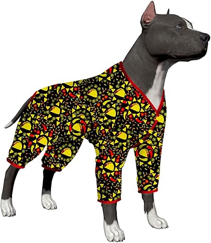 Pijamas para perros grandes, mameluco para perros grandes, ropa poscirugía, pijama ligera para perro Pitbull, pijamas de cobertura completa para