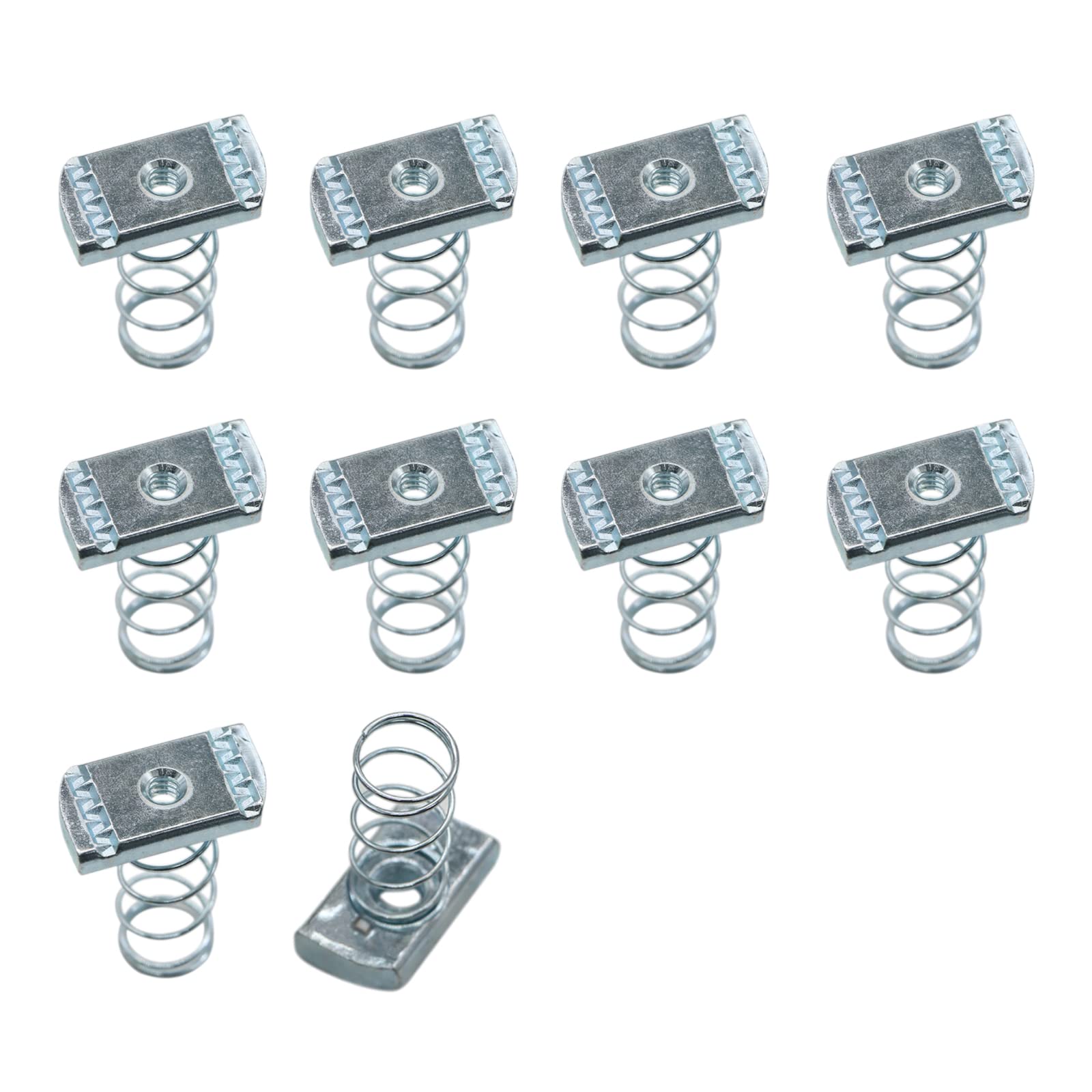 Strut Channel Nuts - 10 Pack, 1/4-20 Zinc Plated -1