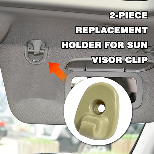 Miniatura 5 de 2 clips de repuesto para visera de automóvil, compatible con Jeep Liberty 2005 a 2012 y Dodge Nitro 2008 a 2012