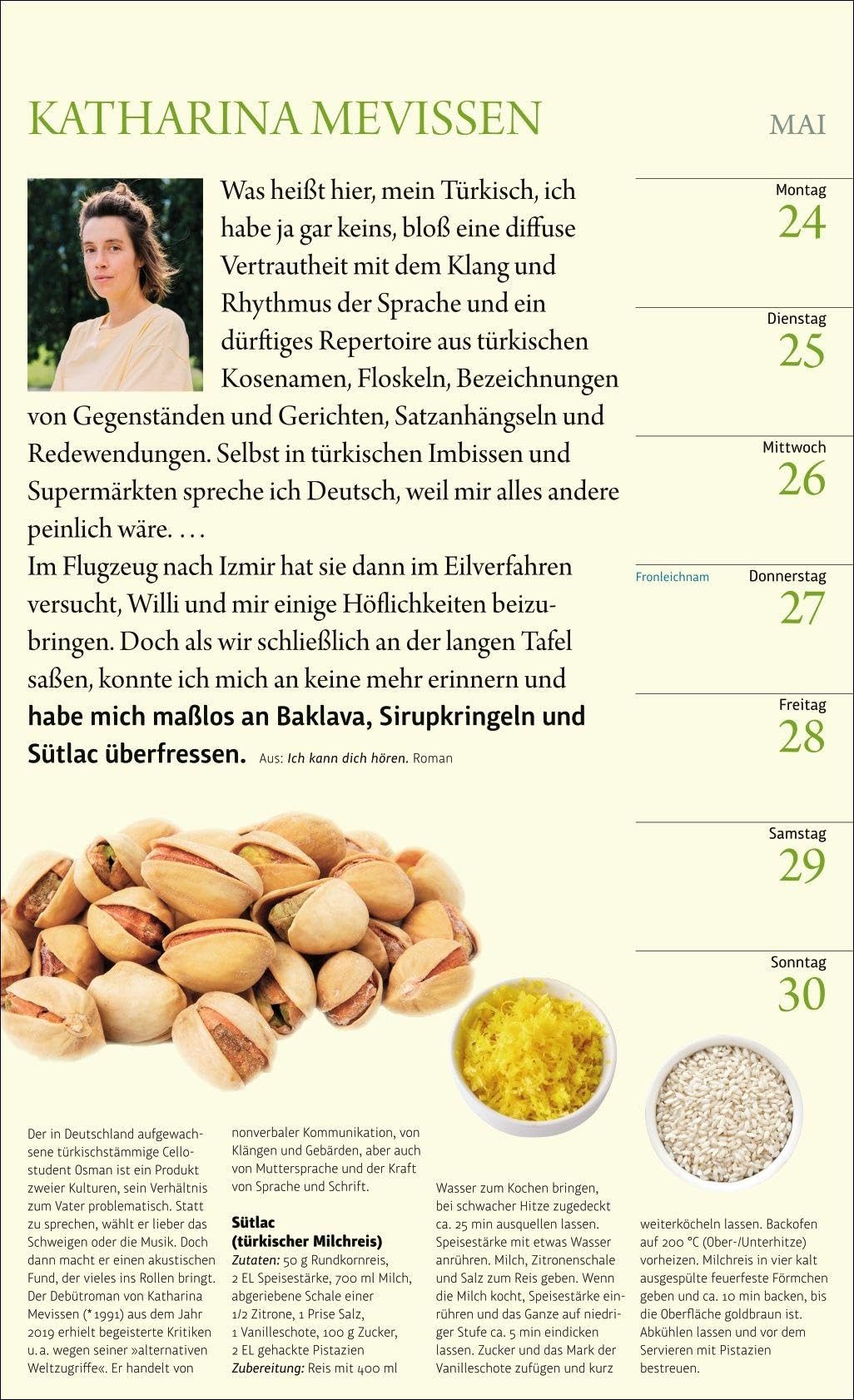 Sybil Gräfin Schönfeldts Literarischer Küchenkalender Wochenkalender 2027: Jede Woche neue Rezepte und Zitate in einem dekorativen Edition Momente ... jeder Küche - für Koch-Fans und Bücherfreunde