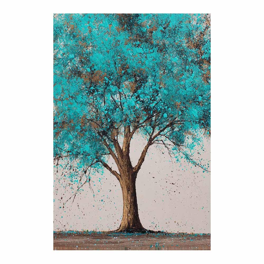 PUQAAEO Tree Of Life Wall Art Crystal Wire Art Tree Modern Abstract Print Poster,Aesthetic Wall Art For Farmhouse Home Wall Hanging Decoration Supplies(Multicolor)-60x90cm Unframed