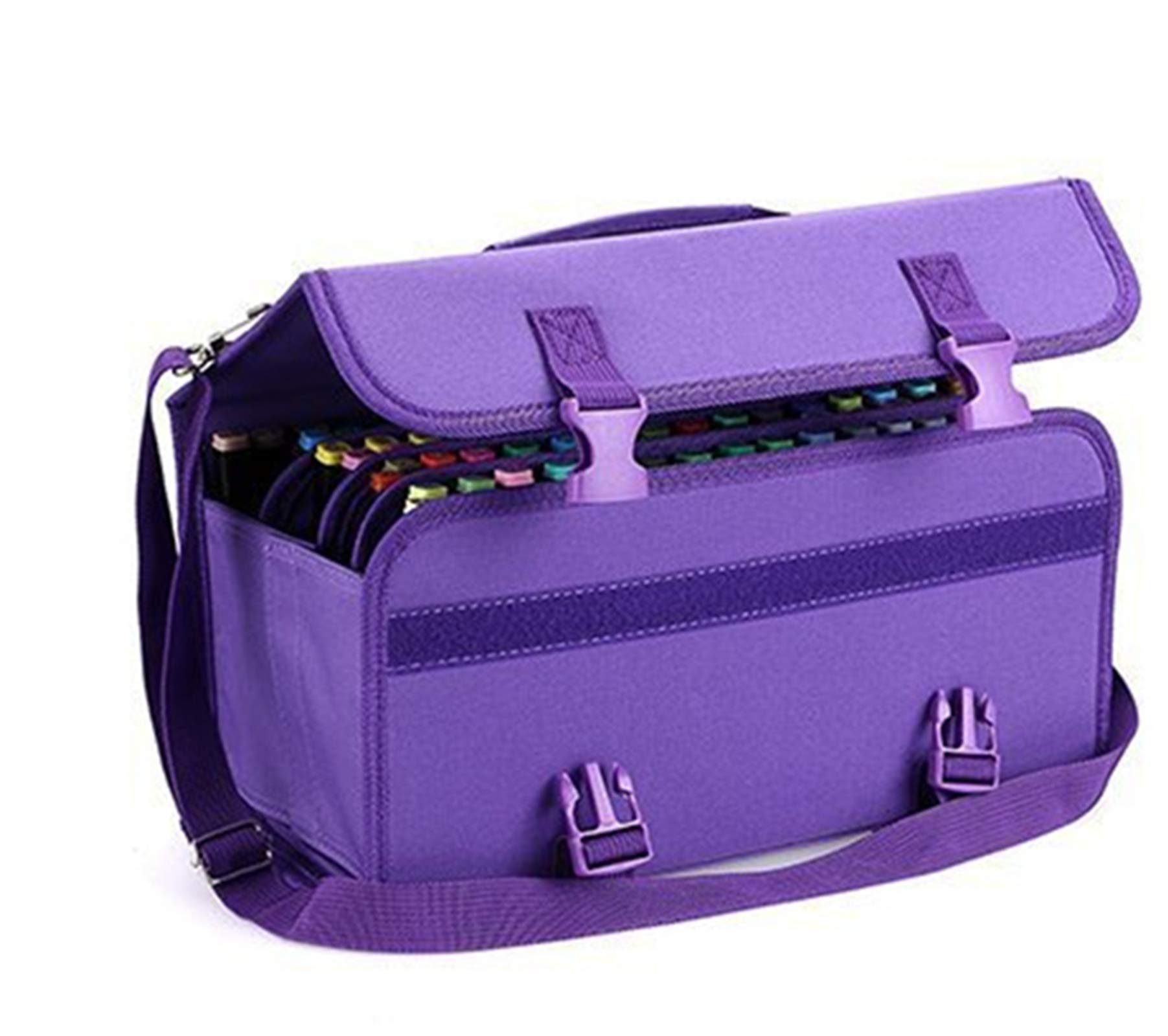 Elonglin Stifteetui 80/120 Schlitze, Marker, Tragetasche für Stifthalter 120 slots Purple-120