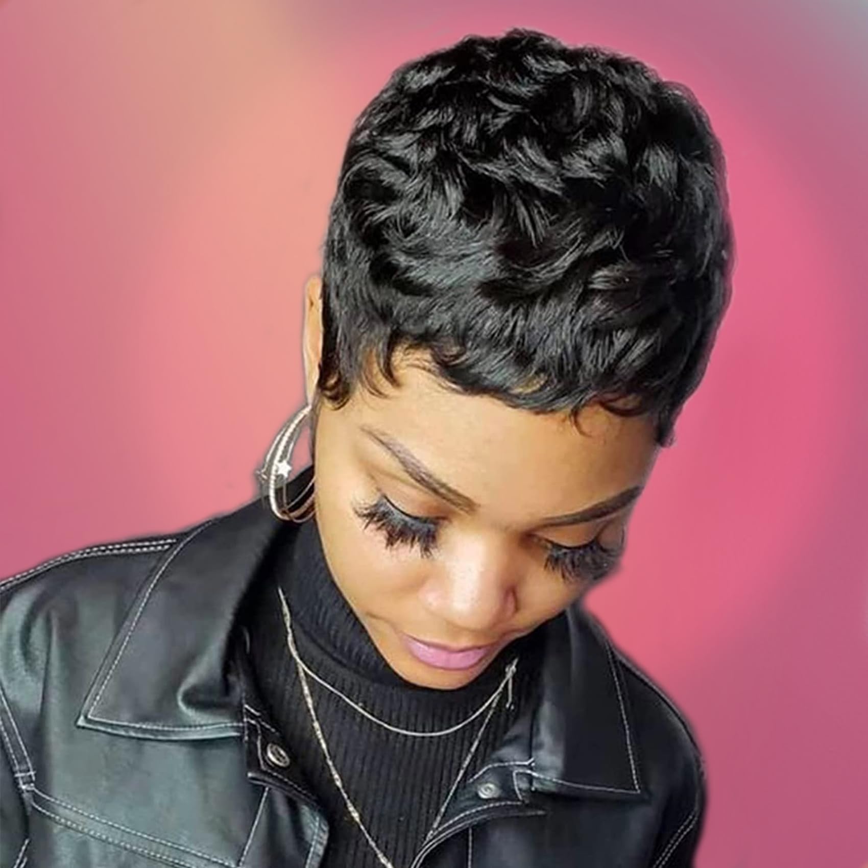 VRZ Short Human Hair Wigs for Black Women